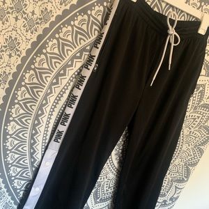 SOLD * PINK by VS Side Button track pants